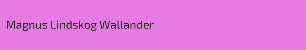 Magnus Lindskog Wallander